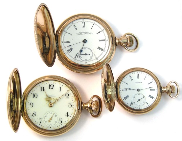 THREE WALTHAM HUNTER CASE POCKET