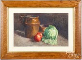 THREE WATERCOLOR STILL LIFES,