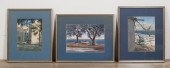 THREE WATERCOLORS OF GREECE SI