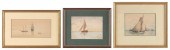 THREE WATERCOLORS OF MARITIME