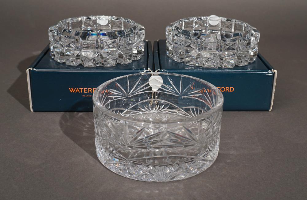 THREE WATERFORD CRYSTAL BOTTLE