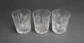 THREE WATERFORD CRYSTAL 'MILLE