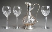 THREE WATERFORD CRYSTAL STEM W