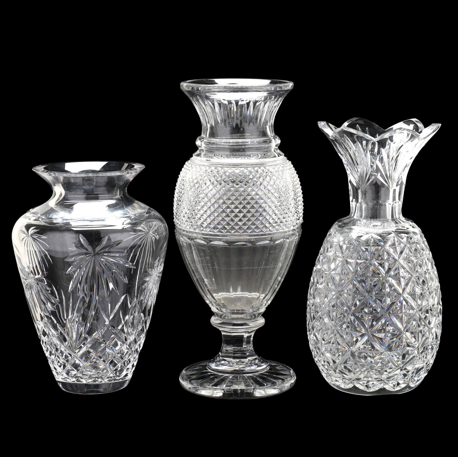 THREE WATERFORD CRYSTAL