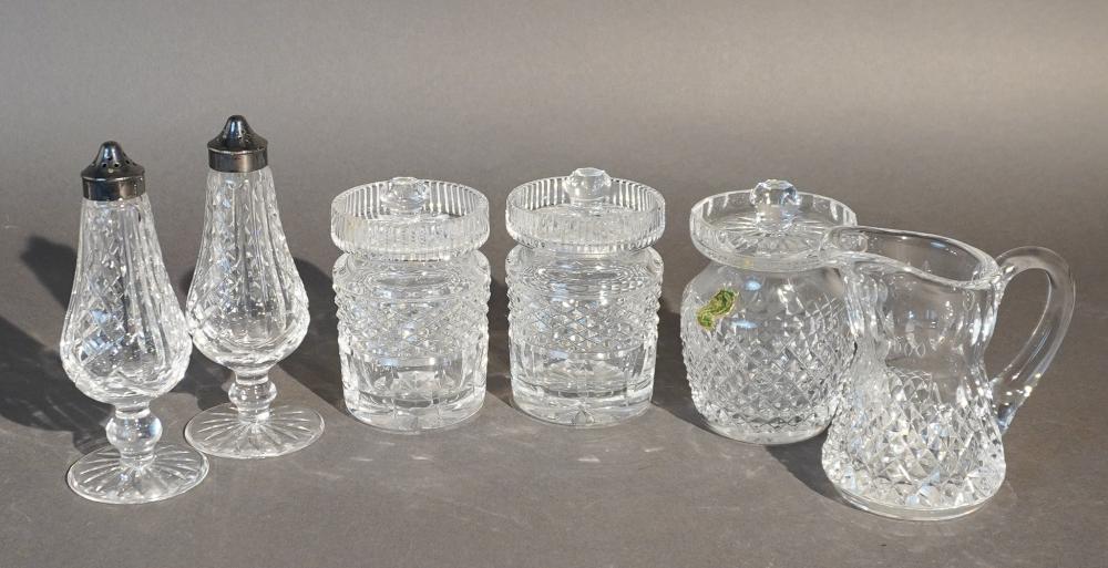 THREE WATERFORD CUT CRYSTAL JAM