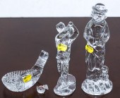 THREE WATERFORD FIGURES & ONE