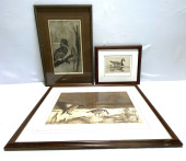 THREE WATERFOWL THEMED FRAMED