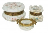 THREE WAVE CREST GLASS DRESSER