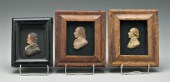 Three wax profiles, medical lu