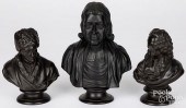 THREE WEDGWOOD BLACK BASALT BU