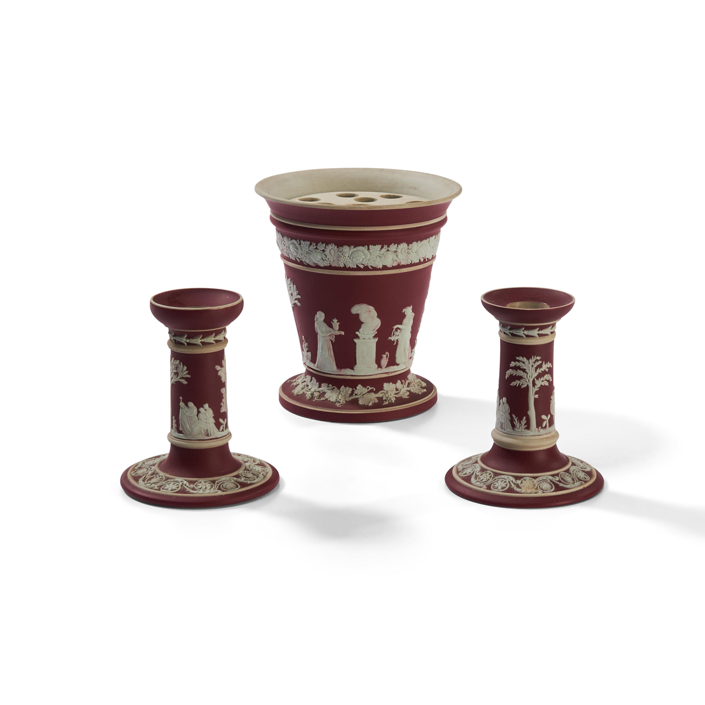 THREE WEDGWOOD CRIMSON JASPER DIP