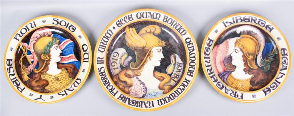 THREE WEDGWOOD EARTHENWARE PORTRAIT