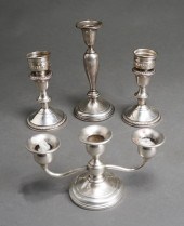 THREE WEIGHTED STERLING SILVER