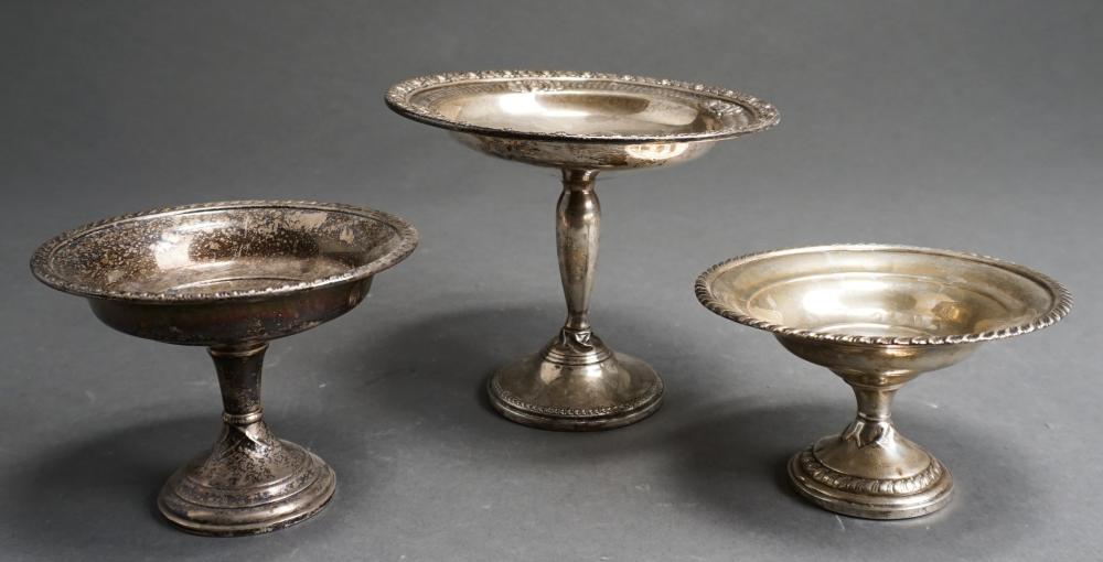 THREE WEIGHTED STERLING SILVER