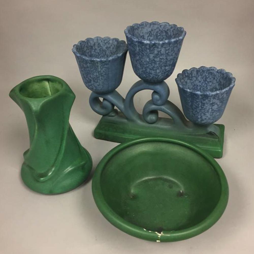 THREE WELLER ART POTTERY