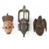 THREE WEST AFRICAN CARVED WOOD