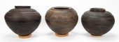 THREE WEST AFRICAN POTTERY VES