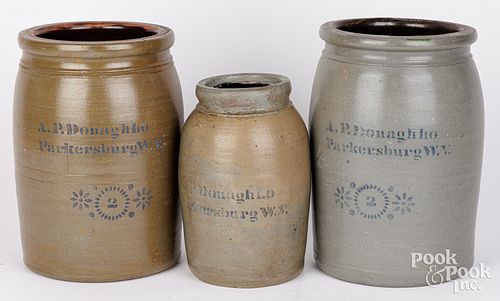 THREE WEST VIRGINIA STONEWARE
