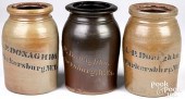 THREE WEST VIRGINIA STONEWARE