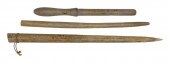 THREE WHALEBONE ITEMS 19TH CEN