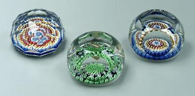 Three White Friars paperweights: