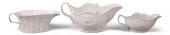 THREE WHITE SALT-GLAZED STONEW