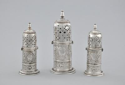 Three William III Sugar Casters,
