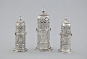 Three William III Sugar Caster