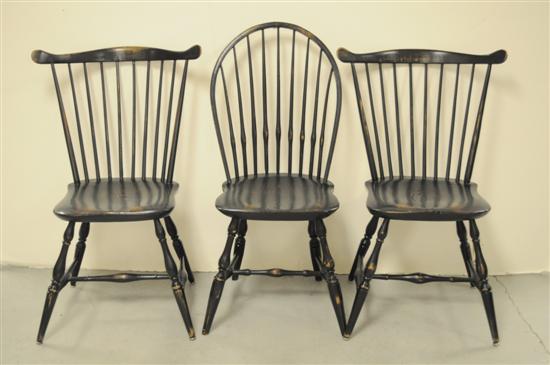 Three Windsor side chairs 