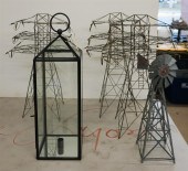 THREE WIRE ELECTRICAL TOWERS,