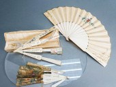 THREE WOOD AND DECORATED PAPER