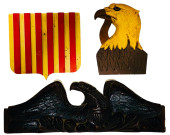THREE WOOD FOLK ART PATRIOTIC