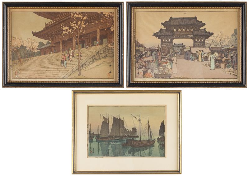 Three Woodblocks by Hiroshi Yoshida
