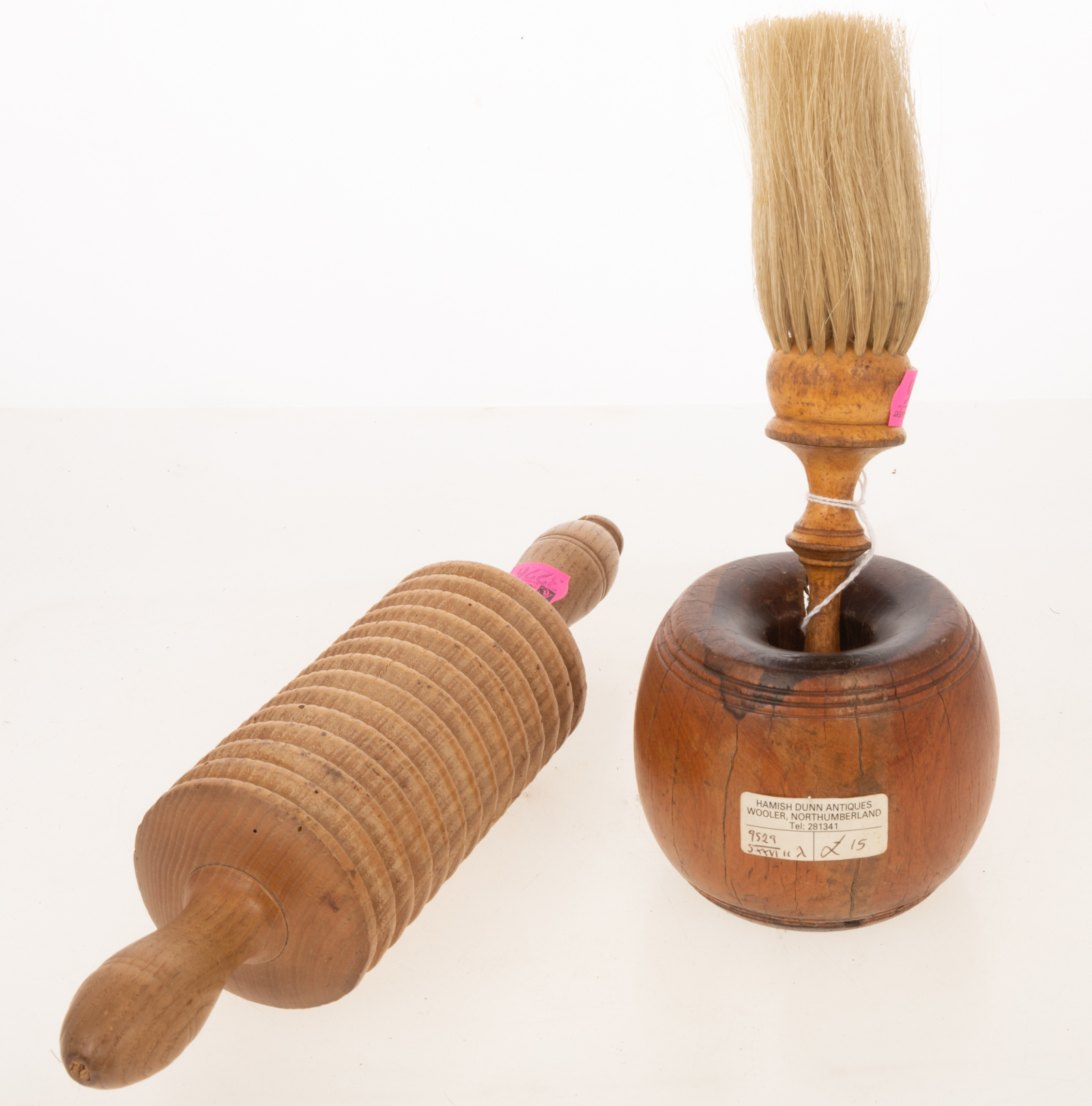 THREE WOODEN ARTICLES Including a