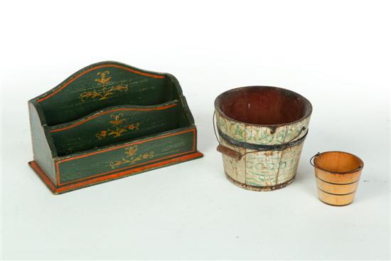 THREE WOODEN ITEMS.  American 