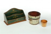 THREE WOODEN ITEMS.  American