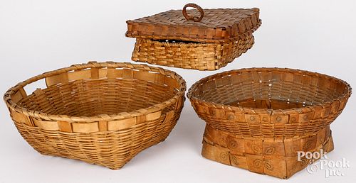 THREE WOODLANDS BASKETSThree