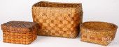 THREE WOODLANDS PAINTED BASKET