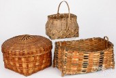 THREE WOODLANDS PAINTED BASKET