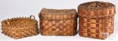 THREE WOODLANDS PAINTED SPLINT