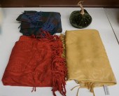 THREE WOOL AND OTHER THROWS (V