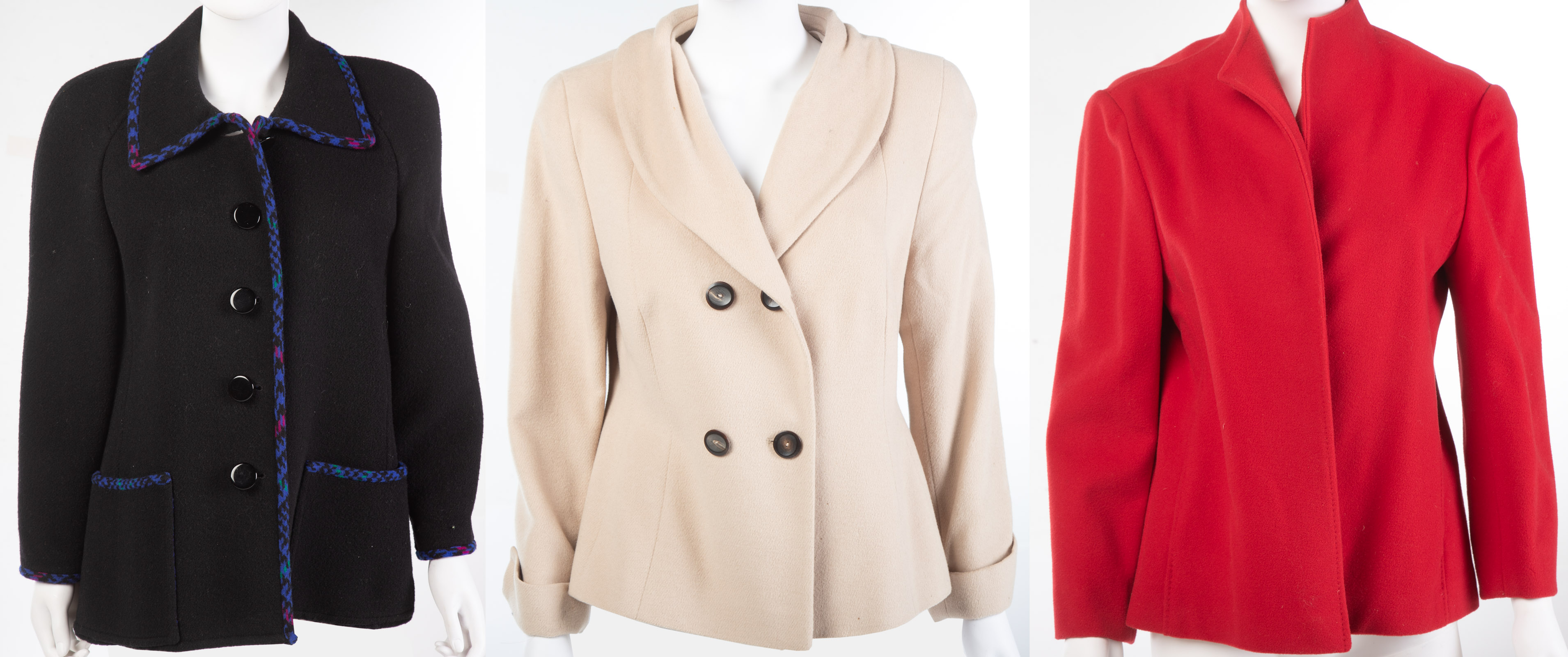 THREE WOOL JACKETS .