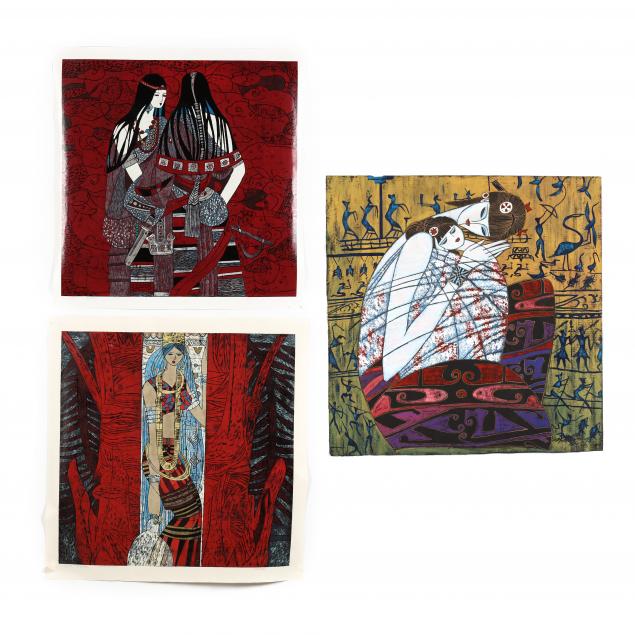 THREE WORKS ON PAPER IN STYLE OF