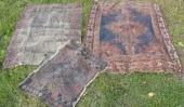 THREE WORN ANTIQUE ORIENTAL SC