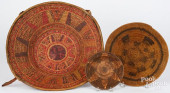 THREE WOVEN TRIBAL BASKETS<br>