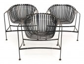 THREE WROUGHT IRON BARREL-FORM