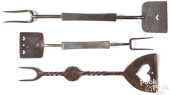 THREE WROUGHT IRON COMBINATION