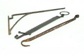 THREE WROUGHT IRON FIREPLACE I