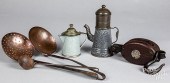 THREE WROUGHT IRON LONG HANDLE