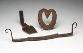 THREE WROUGHT IRON PIECES. Ame
